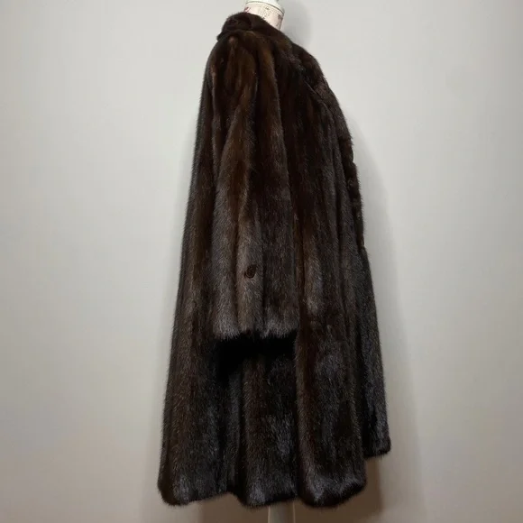 GENUINE MINK Coat Swing Coat Driving Coat - Picture 7 of 12
